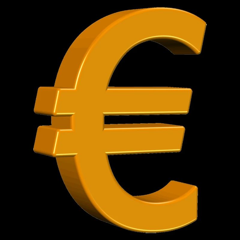 Design abstrait de l’euro doré