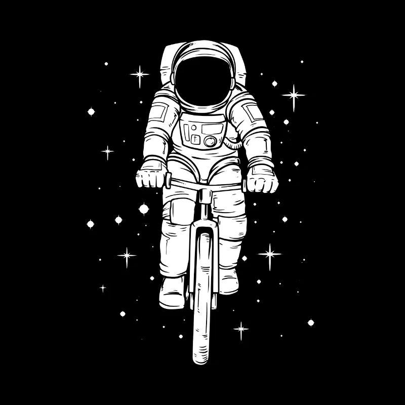 Astronaute sur le vélo