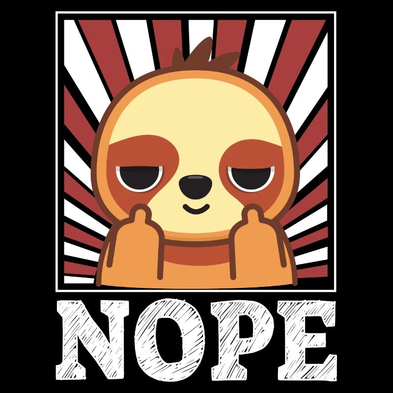 Nope - Faultier mit Mittelfinger