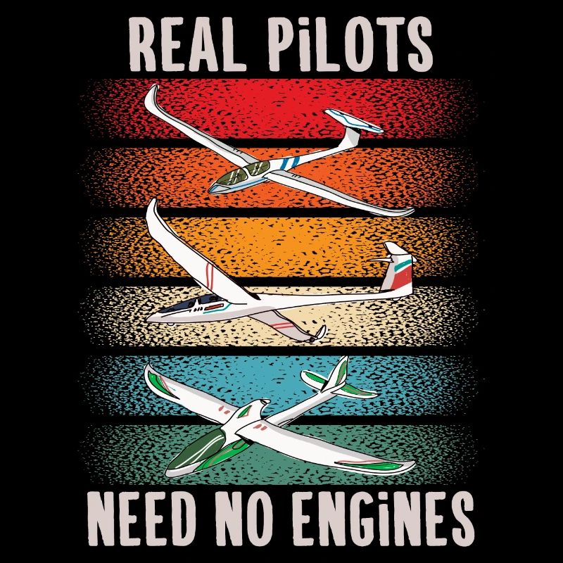 Vintage Sailplane Pilot Gliding Gift Pour Planeurs