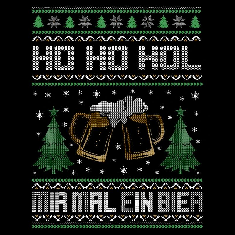 Ho Ho Ho hol mir mal ein Bier ugly Christmas