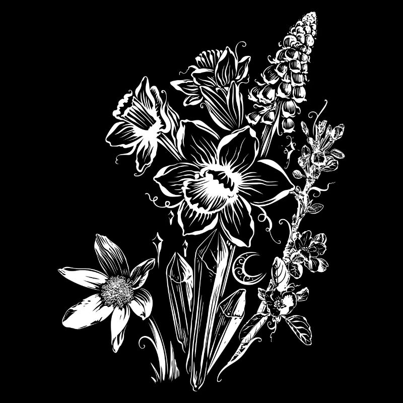 Jonquilles Fleurs Spring Rock Crystal