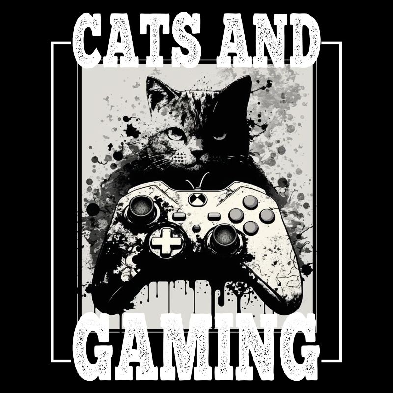 Cats and Gaming Cat Kitten Controller Gaming