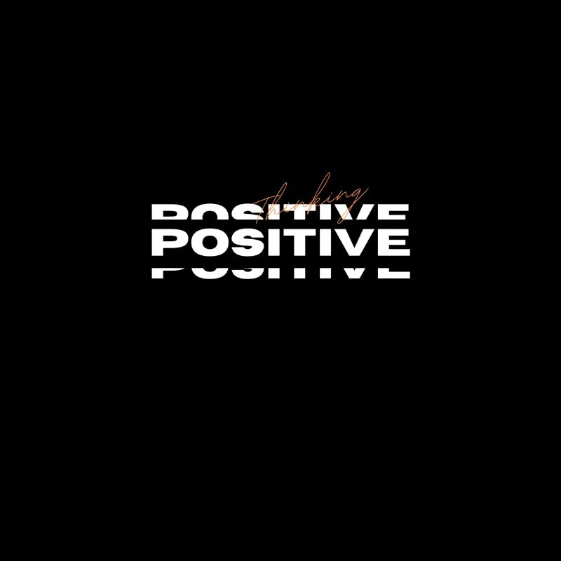 White Black Simple Positive Typography