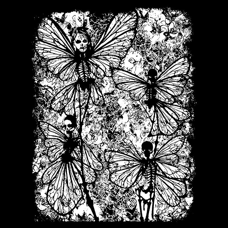 Fairycore Ästhetik Grunge Skelett Fee Goth G