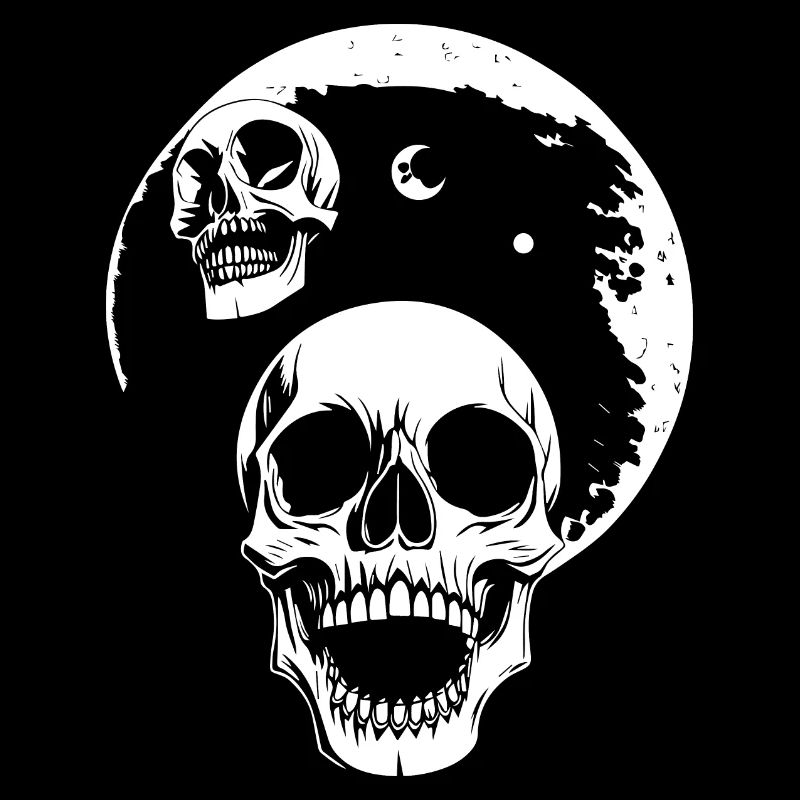 Horror Schädel Schädel Kunst Schädel Gothic Heavy Metal