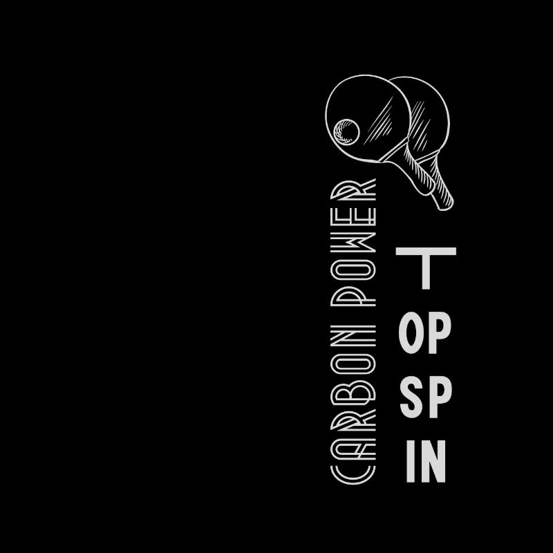 Graphisme Tennis de table Noir Blanc