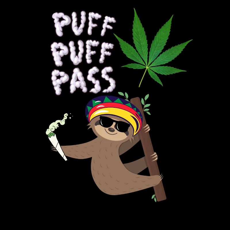 Rastafari Faultier raucht Weed