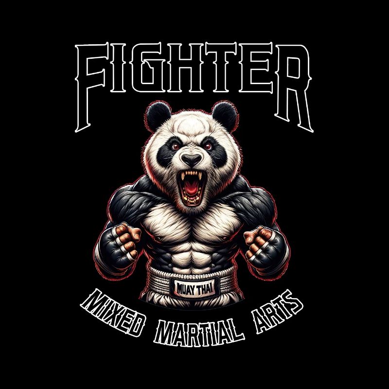 Kämpfer Mixed Martial Arts Panda