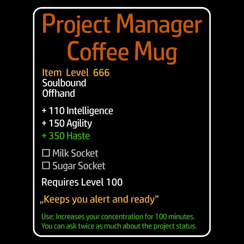 Projektleiter Kaffeebecher Level 666