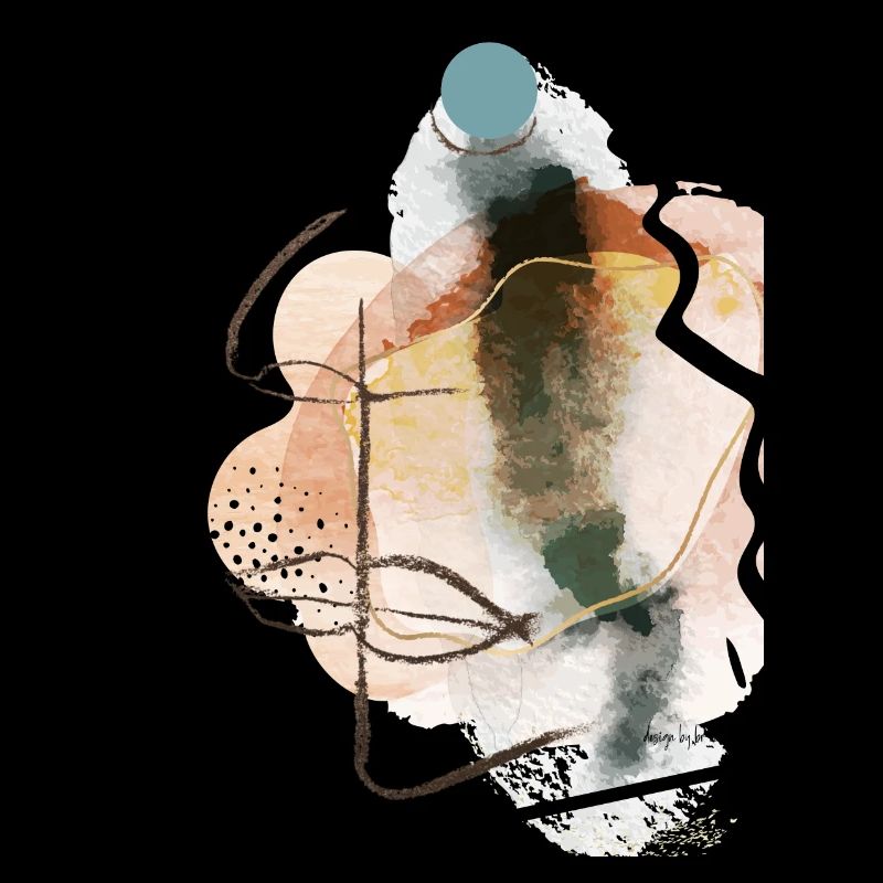 Abstraktes Aquarell Erdtöne