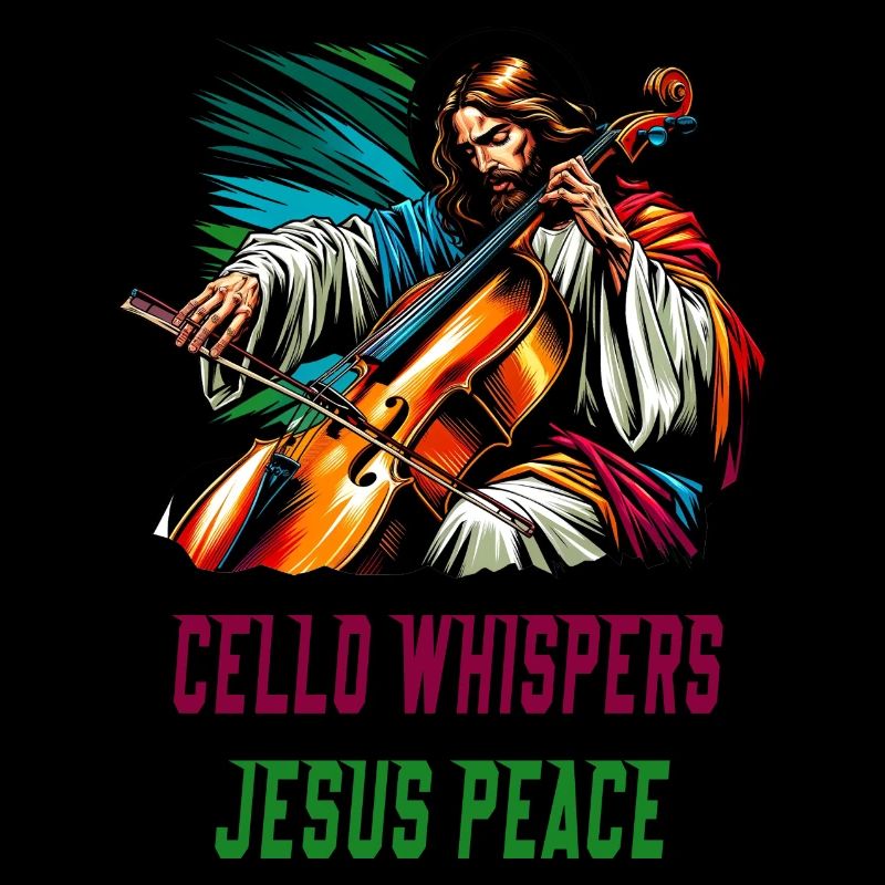Cello whispers Jesus peace design