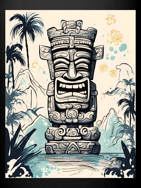 Tiki Statue Asie Art