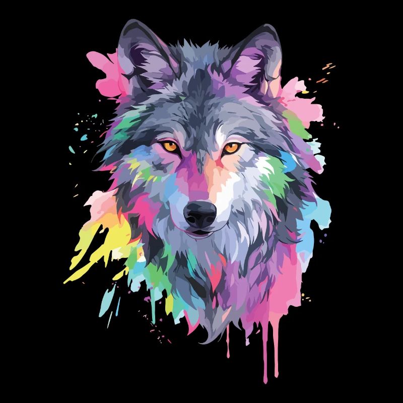Wolf Wolf Head Predator Forest Nature Wilderness Art
