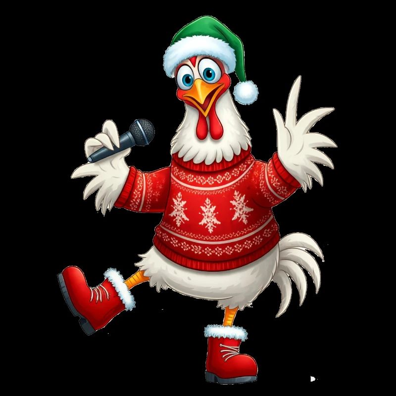 Holiday Singing Hen Sweater