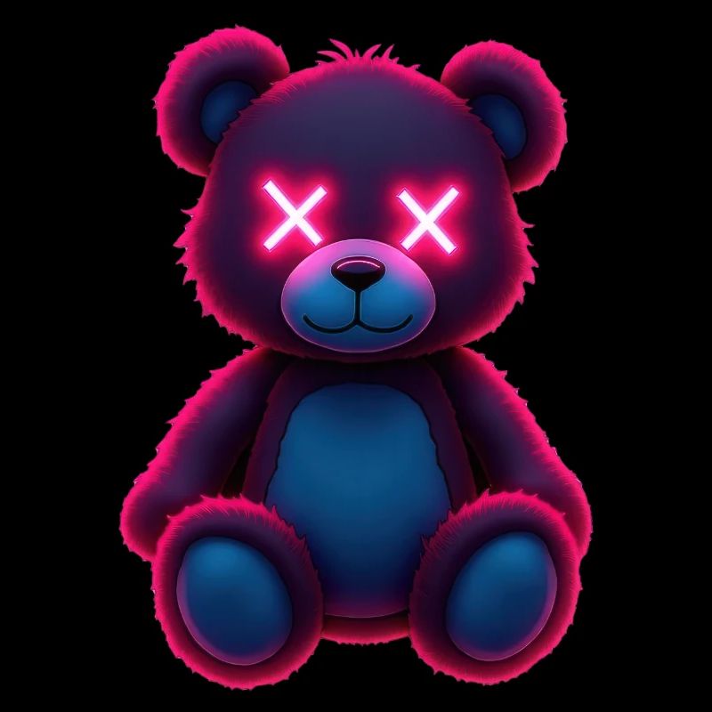 Gruseliger rosa Teddybär