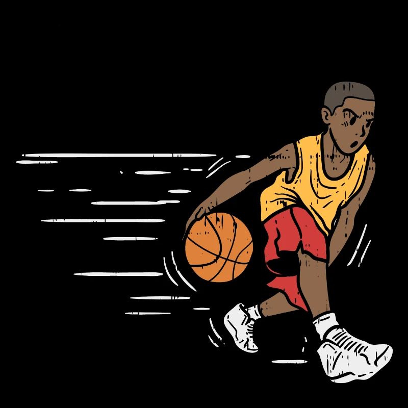 Basketball enfant basketteur dribble