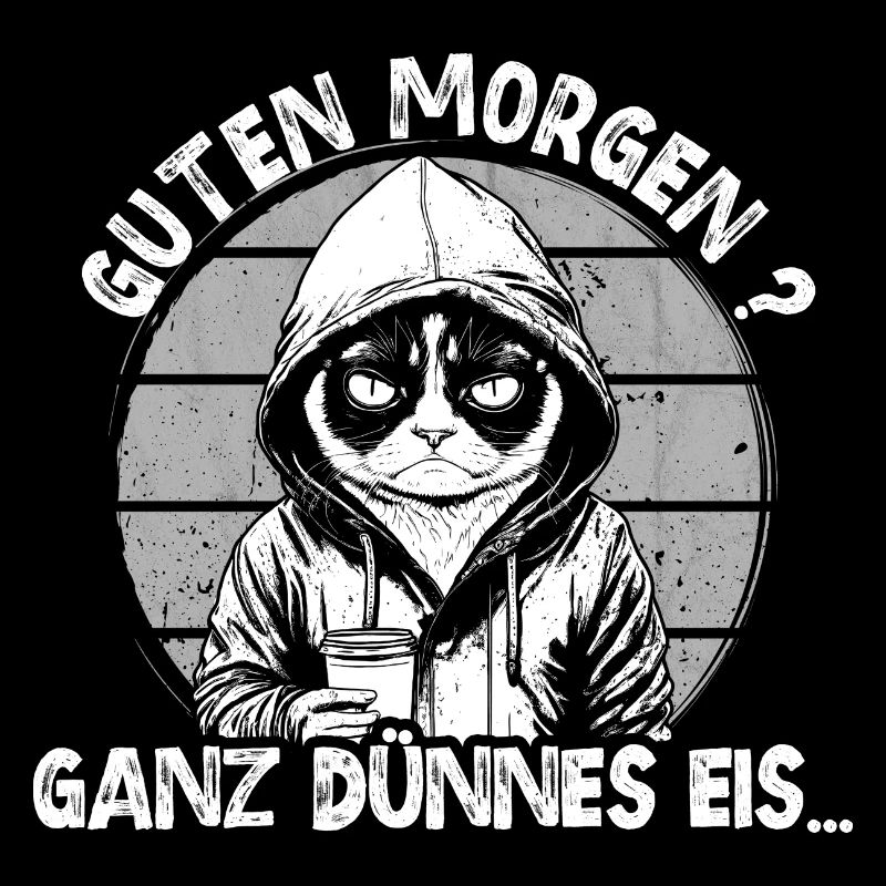 Guten Morgen Ganz dünnes Eis - Katze