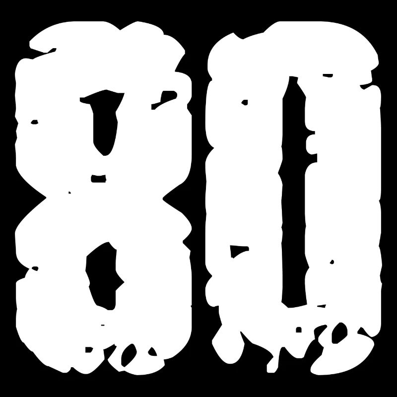80 Zahl Vintage