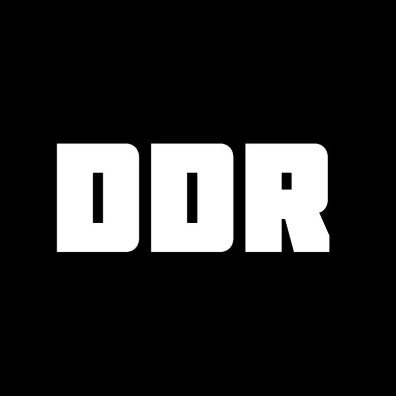 DDR lettering white