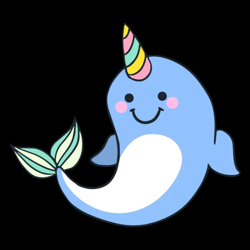 Kawaii Narwal Einhorn