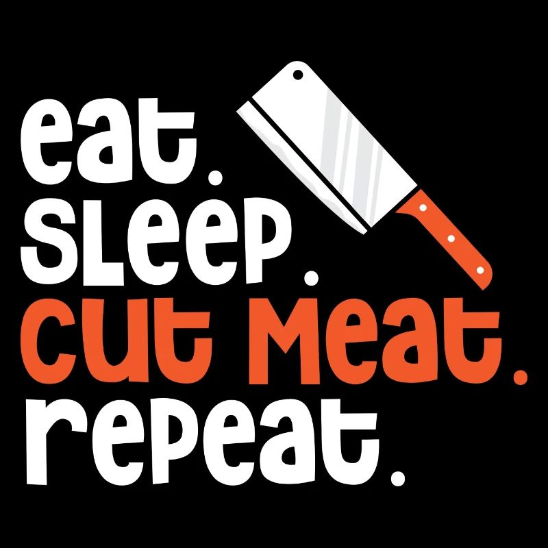 Fleisch schneiden Fleischer Metzger Hackfleisch