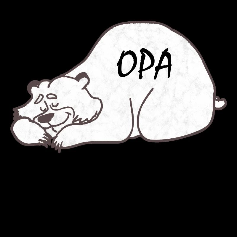 Cuddly grandpa bear sleeping