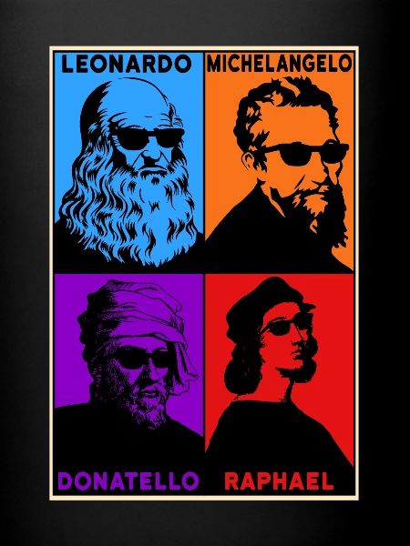 Leonardo Michelangelo Donatello Raphael