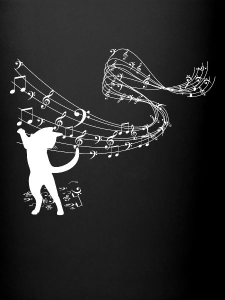Cat music notes