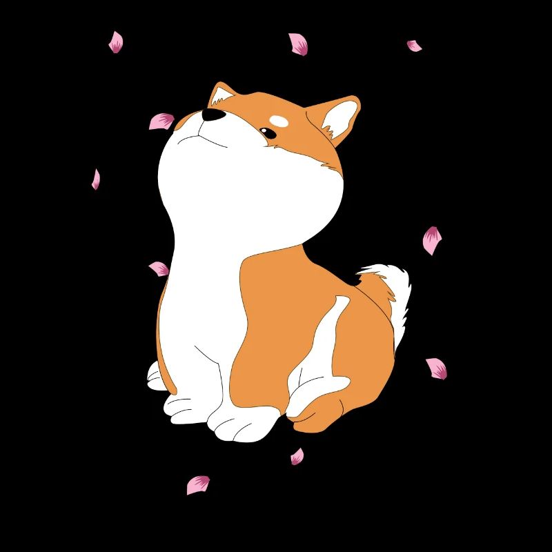 Fleur de cerisier Shiba Inu