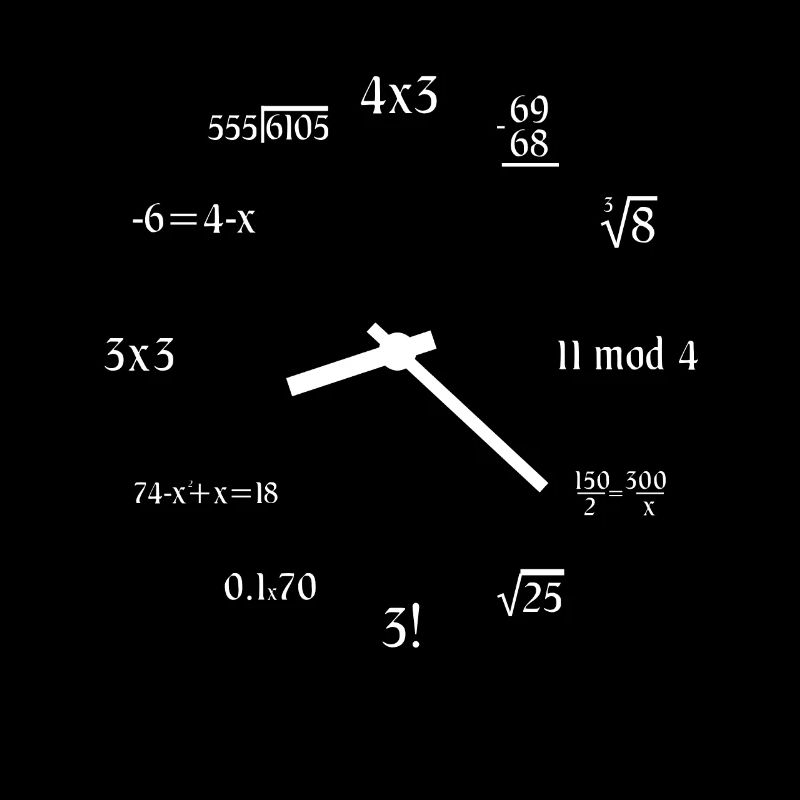 Math Clock Drôle Mathématiques Horloge Meme Math Love