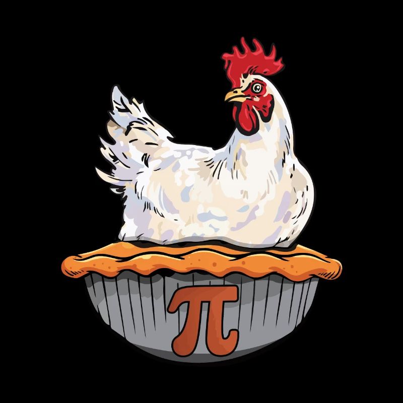 Funny Chicken Pie Math Geek Math Nerd Pi Day