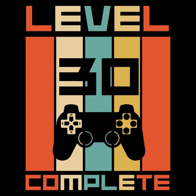 Level 30 Complete 30. Geburtstag Retro Gaming