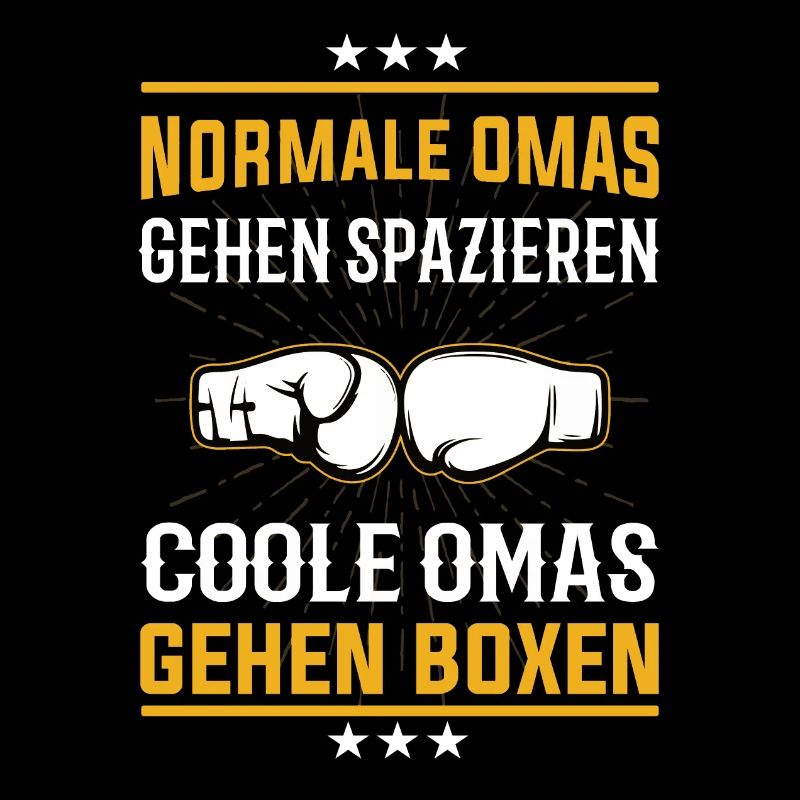 Coole Omas gehen Boxen, Boxerin Design