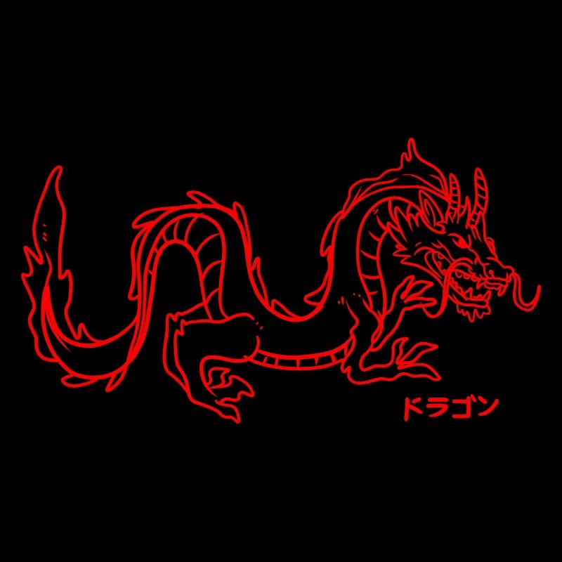 Japanische Ästhetik Roter Drache Gläubiger