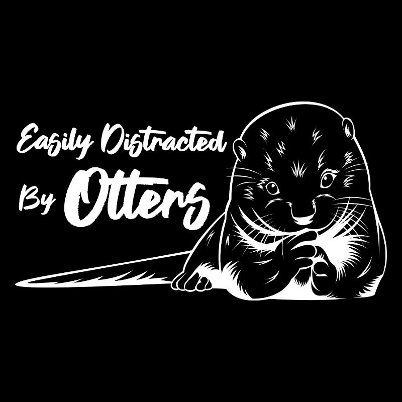 Distracted by Otters Cute Sea Otter Forest