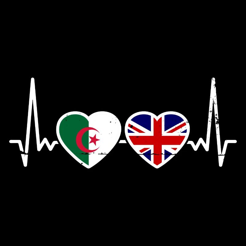 Algerien Großbritannien Flagge Algerisch Britisch