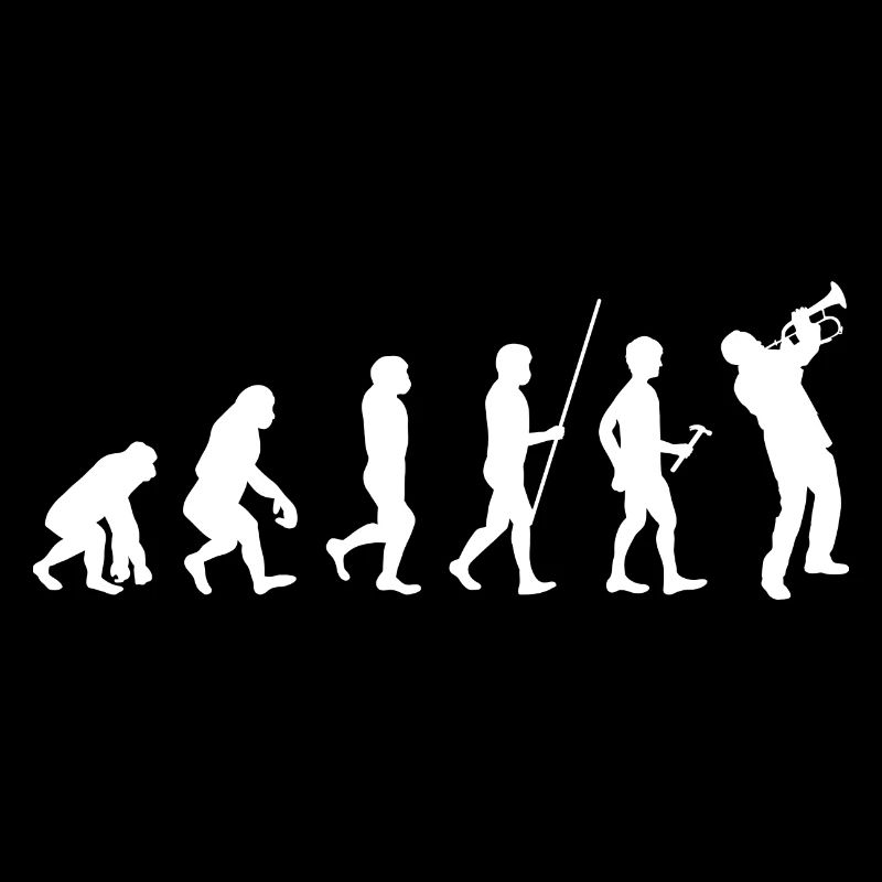 Trompetenspieler Trompete Geschenk Evolution Jazz