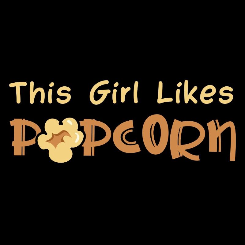 Fille aime les films de pop-corn Manger du maïs