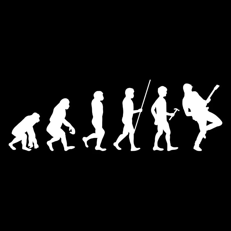 Gitarrist Geschenk Musiker Gitarre Musik Evolution