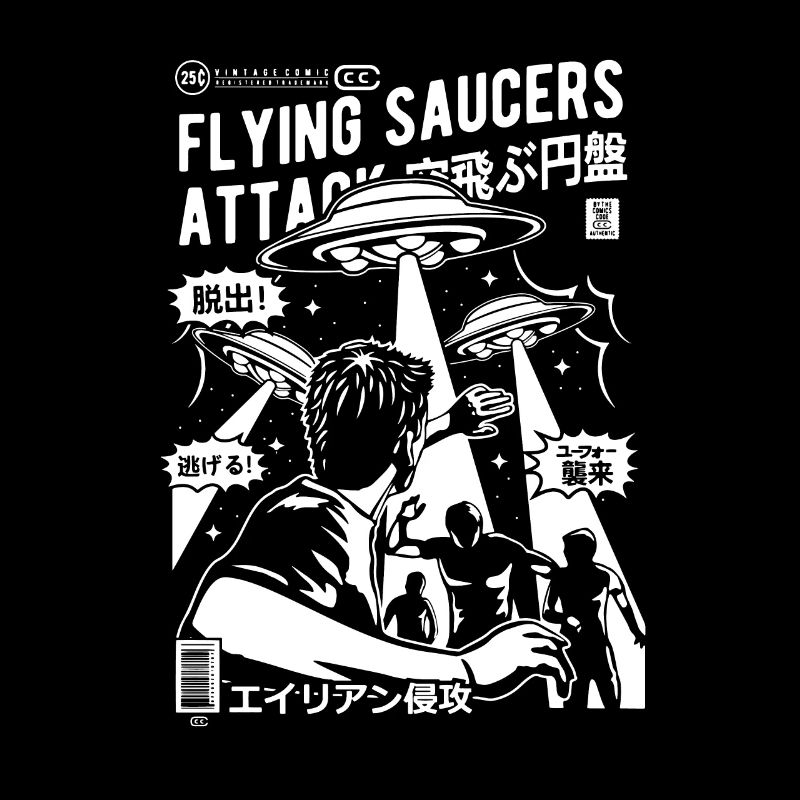 Alien Kidnapping Comic Ufo Flying Saucer