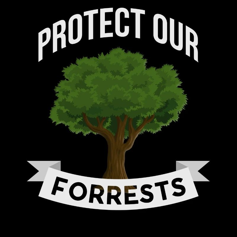 Protects the forests Forest conservation tree cartoon