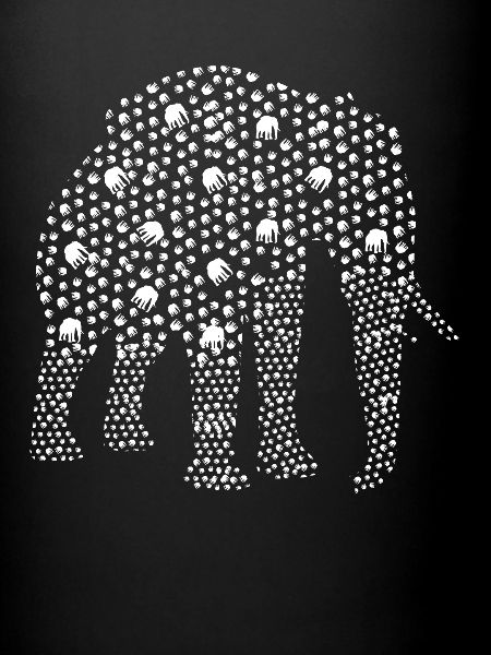 Éléphant fait d'éléphants