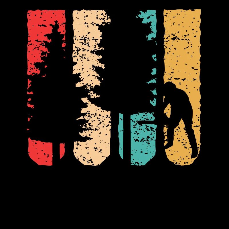 Cadeau de forêt bois rétro tronçonneuse tronçonneuse