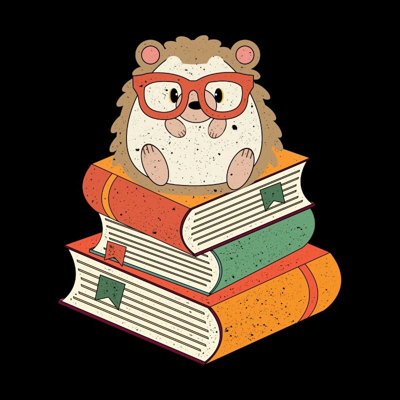 Hérisson sur les livres
