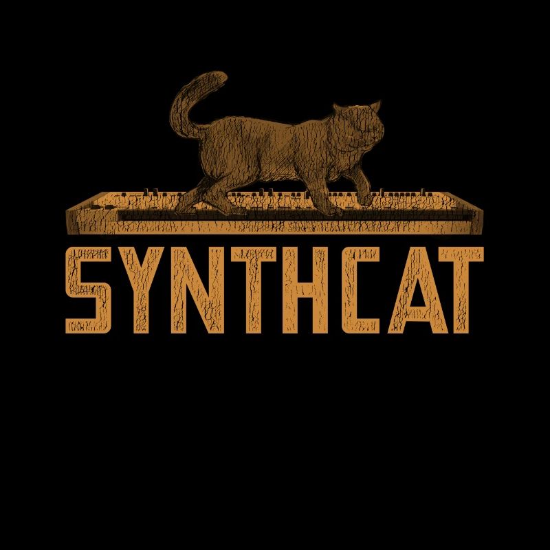 Vintage Synthesizer Cat