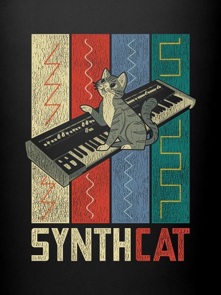 Rétro Synthétiseur chat