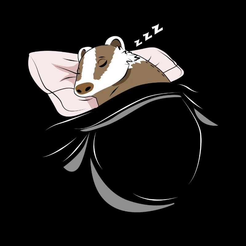 Sleeping and slumbering badger