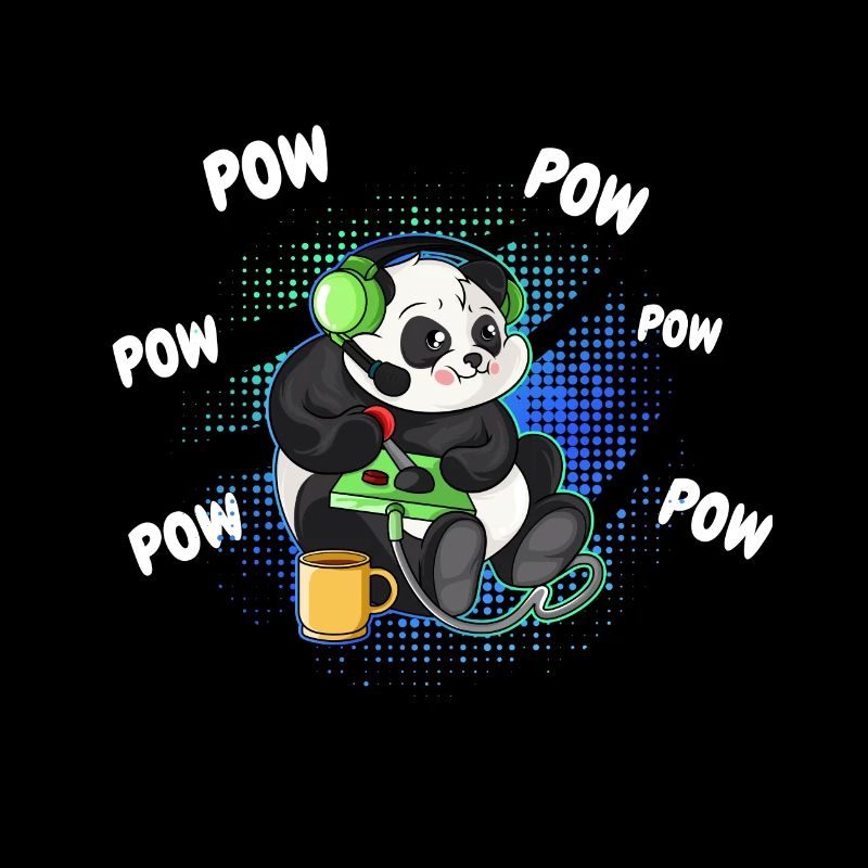 Gaming Panda Computer Console Video Game Gift