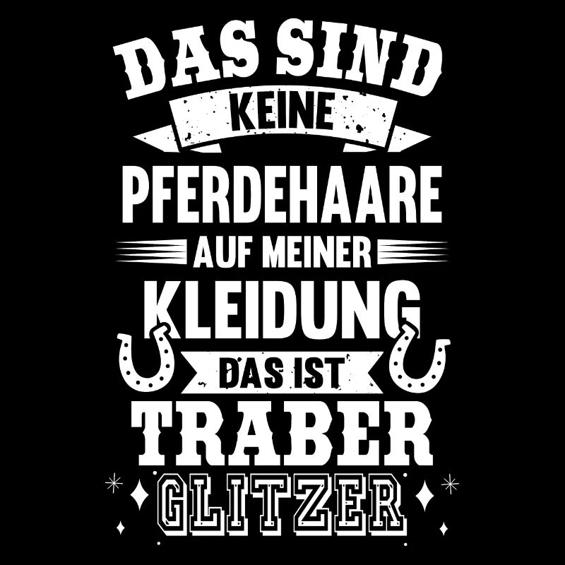 Traber Glitzer Pferdehaare Pferd Reiter Geschenk